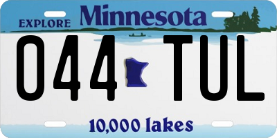 MN license plate 044TUL