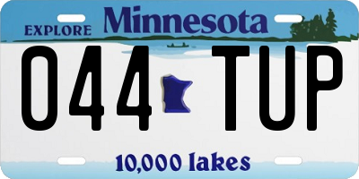 MN license plate 044TUP