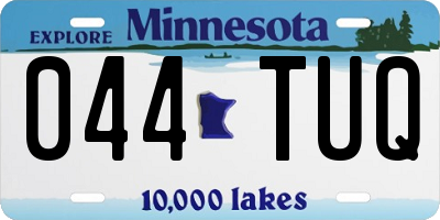 MN license plate 044TUQ