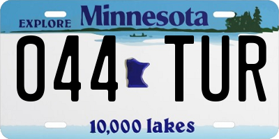 MN license plate 044TUR