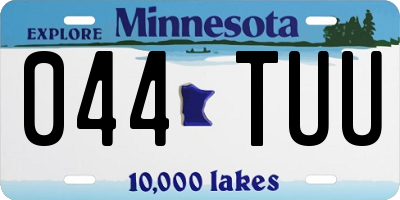 MN license plate 044TUU