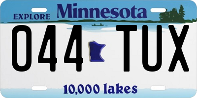 MN license plate 044TUX