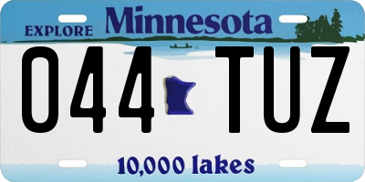 MN license plate 044TUZ