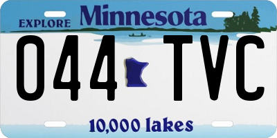 MN license plate 044TVC