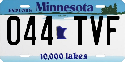 MN license plate 044TVF