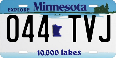 MN license plate 044TVJ