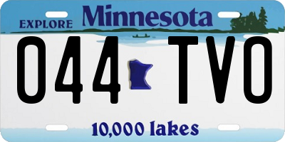 MN license plate 044TVO