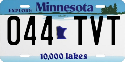 MN license plate 044TVT
