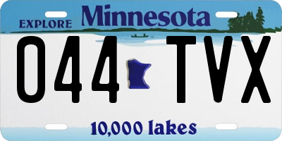 MN license plate 044TVX