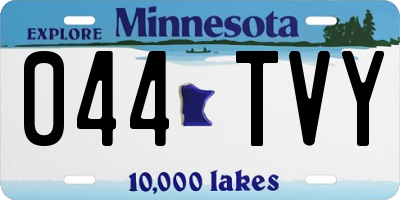 MN license plate 044TVY
