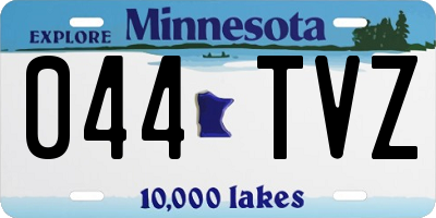 MN license plate 044TVZ