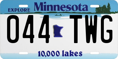 MN license plate 044TWG
