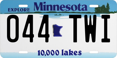 MN license plate 044TWI