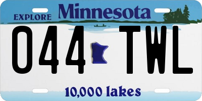 MN license plate 044TWL