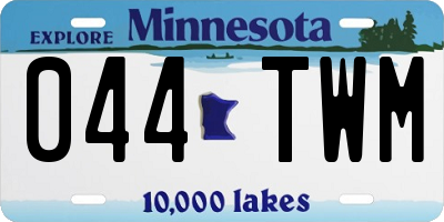 MN license plate 044TWM