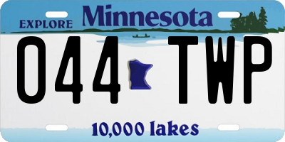 MN license plate 044TWP