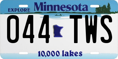 MN license plate 044TWS