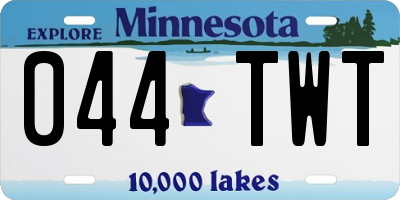 MN license plate 044TWT