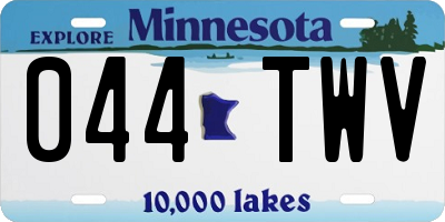 MN license plate 044TWV