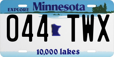 MN license plate 044TWX