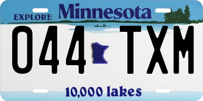 MN license plate 044TXM