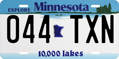 MN license plate 044TXN