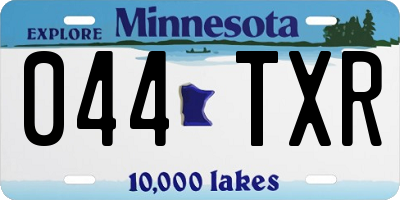 MN license plate 044TXR