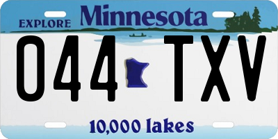 MN license plate 044TXV