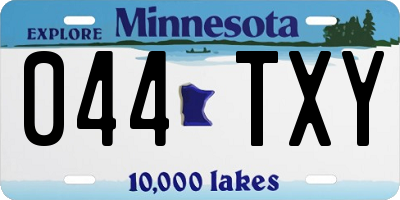 MN license plate 044TXY