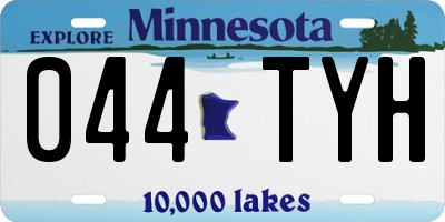 MN license plate 044TYH