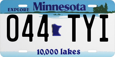 MN license plate 044TYI