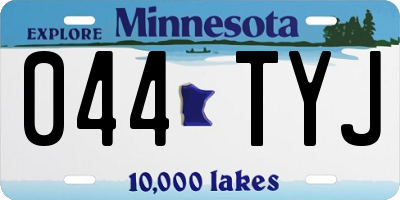 MN license plate 044TYJ
