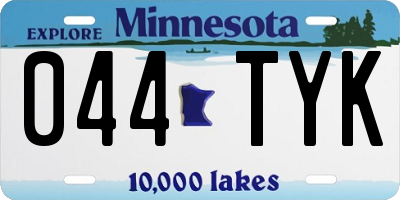 MN license plate 044TYK