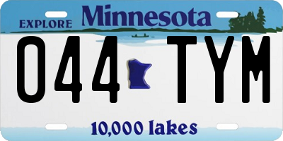 MN license plate 044TYM