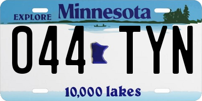 MN license plate 044TYN