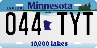 MN license plate 044TYT