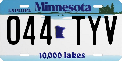 MN license plate 044TYV