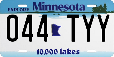 MN license plate 044TYY