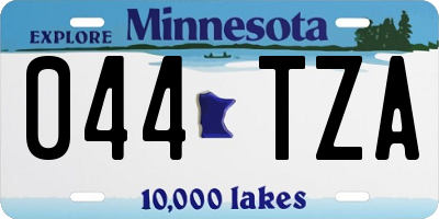 MN license plate 044TZA