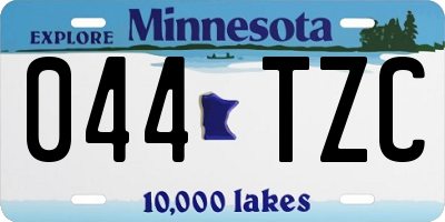 MN license plate 044TZC
