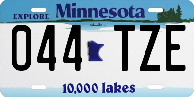 MN license plate 044TZE