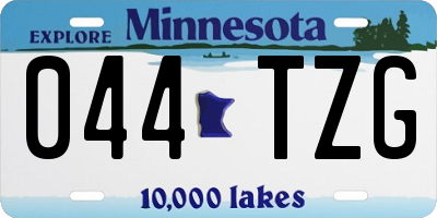 MN license plate 044TZG