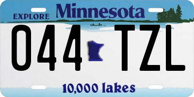 MN license plate 044TZL