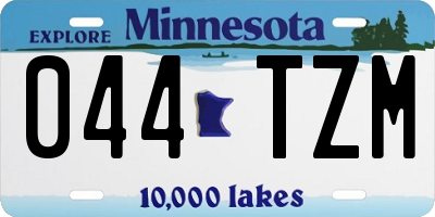 MN license plate 044TZM