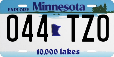 MN license plate 044TZO