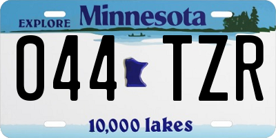 MN license plate 044TZR