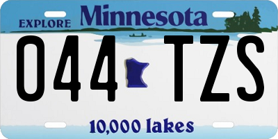 MN license plate 044TZS