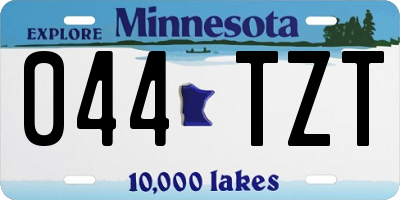 MN license plate 044TZT
