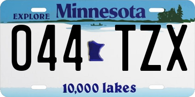 MN license plate 044TZX