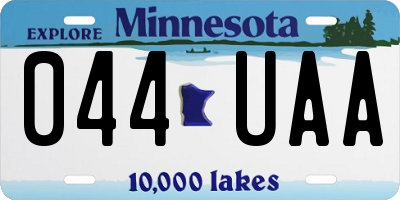MN license plate 044UAA